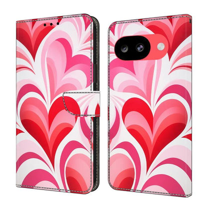 Crystal-Like Painted Vegan Leather Phone Case, For Google Pixel 10a, For Google Pixel 9a, For Google Pixel 9 / 9 Pro