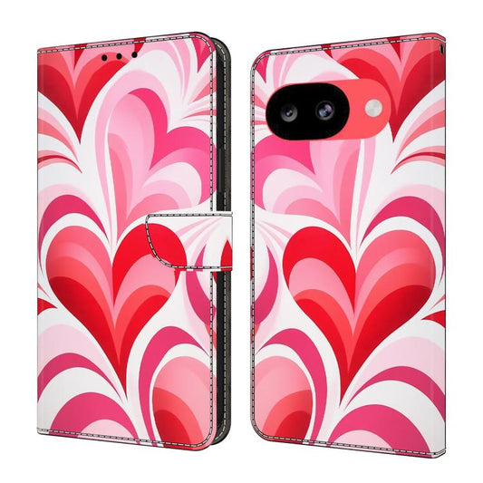 Crystal-Like Painted Vegan Leather Phone Case, For Google Pixel 10a, For Google Pixel 9a, For Google Pixel 9 / 9 Pro