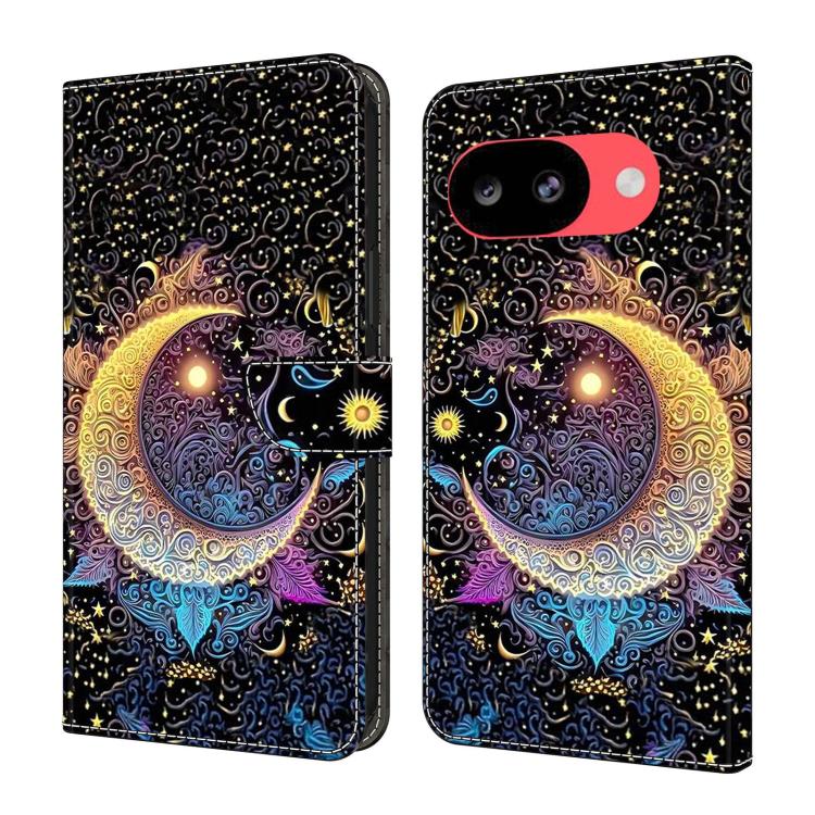 Crystal-Like Painted Vegan Leather Phone Case, For Google Pixel 10a, For Google Pixel 9a, For Google Pixel 9 / 9 Pro