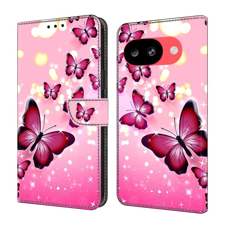 Crystal-Like Painted Vegan Leather Phone Case, For Google Pixel 10a, For Google Pixel 9a, For Google Pixel 9 / 9 Pro