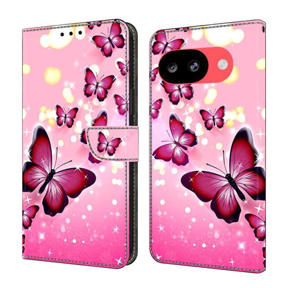 Crystal-Like Painted Vegan Leather Phone Case, For Google Pixel 10a, For Google Pixel 9a, For Google Pixel 9 / 9 Pro