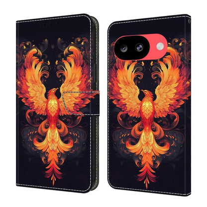 Crystal-Like Painted Vegan Leather Phone Case, For Google Pixel 10a, For Google Pixel 9a, For Google Pixel 9 / 9 Pro