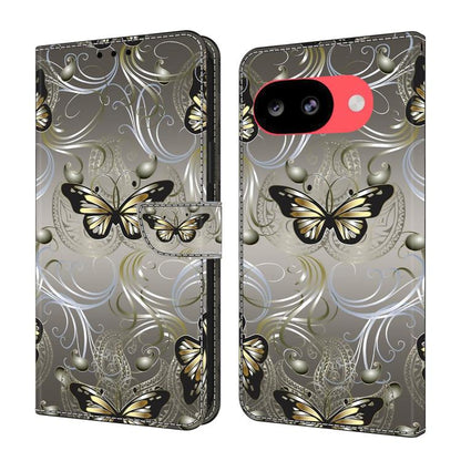 Crystal-Like Painted Vegan Leather Phone Case, For Google Pixel 10a, For Google Pixel 9a, For Google Pixel 9 / 9 Pro