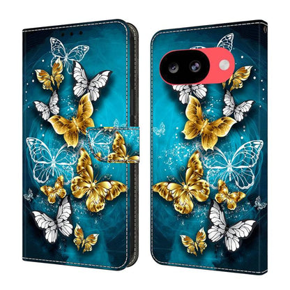 Crystal-Like Painted Vegan Leather Phone Case, For Google Pixel 10a, For Google Pixel 9a, For Google Pixel 9 / 9 Pro