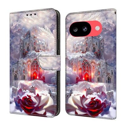 Crystal-Like Painted Vegan Leather Phone Case, For Google Pixel 10a, For Google Pixel 9a, For Google Pixel 9 / 9 Pro