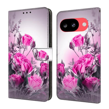 Crystal-Like Painted Vegan Leather Phone Case, For Google Pixel 10a, For Google Pixel 9a, For Google Pixel 9 / 9 Pro