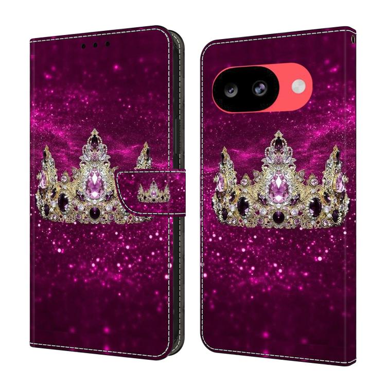 Crystal-Like Painted Vegan Leather Phone Case, For Google Pixel 10a, For Google Pixel 9a, For Google Pixel 9 / 9 Pro