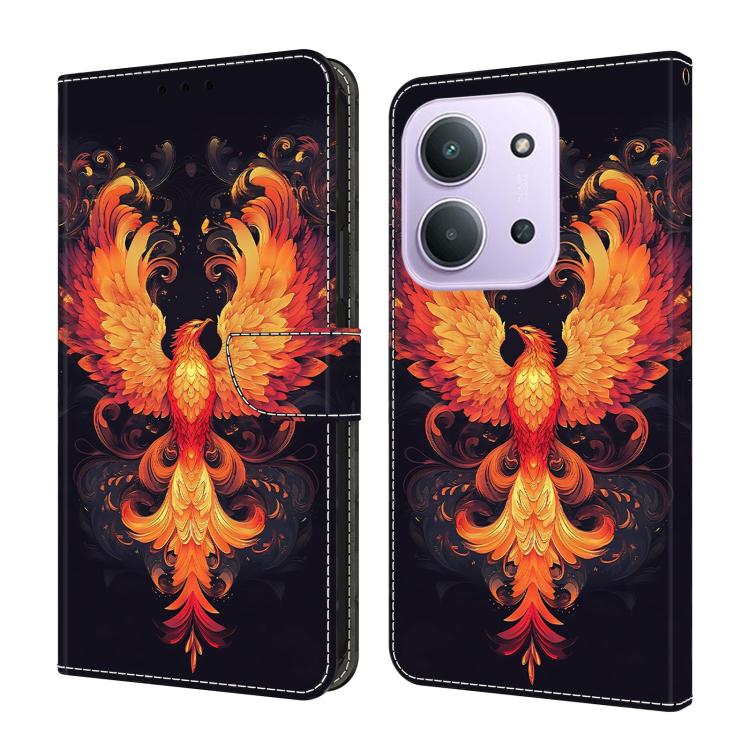Crystal-Like Painted Vegan Leather Phone Case, For Redmi Note 15 5G / 4G Global 164mm, For Redmi Note 15 Pro 5G Global 163.6mm, For Redmi 15C 5G / 4G EU 173mm, For Redmi 15 5G Global / 4G SEA 169.5mm