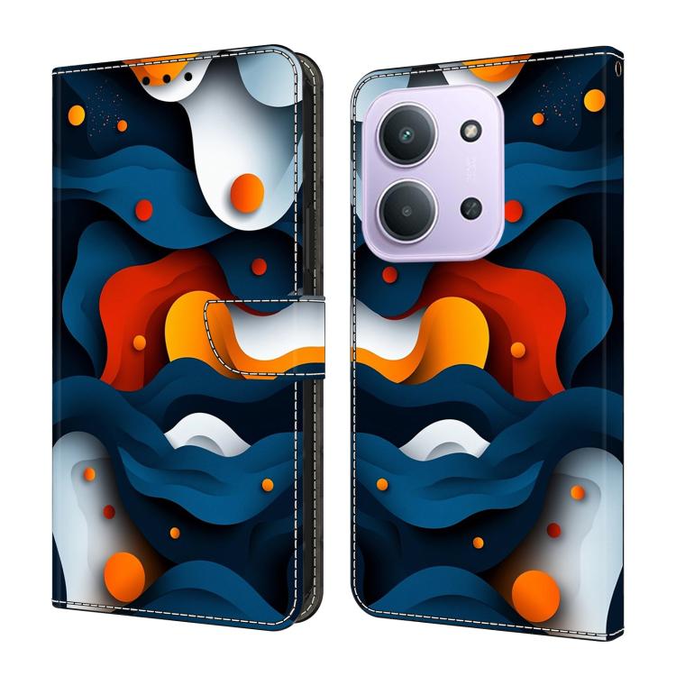 Crystal-Like Painted Vegan Leather Phone Case, For Redmi Note 15 5G / 4G Global 164mm, For Redmi Note 15 Pro 5G Global 163.6mm, For Redmi 15C 5G / 4G EU 173mm, For Redmi 15 5G Global / 4G SEA 169.5mm