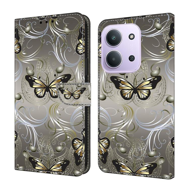 Crystal-Like Painted Vegan Leather Phone Case, For Redmi Note 15 5G / 4G Global 164mm, For Redmi Note 15 Pro 5G Global 163.6mm, For Redmi 15C 5G / 4G EU 173mm, For Redmi 15 5G Global / 4G SEA 169.5mm