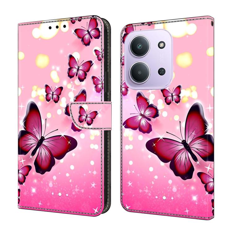 Crystal-Like Painted Vegan Leather Phone Case, For Redmi 15 5G / 4G EU 171mm, For Redmi 15C 5G / 4G Global 171mm, For Redmi Note 14 4G 164.84mm, For Redmi Note 14 Pro+ 5G / Poco X7 5G