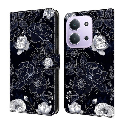 Crystal-Like Painted Vegan Leather Phone Case, For Redmi 15 5G / 4G EU 171mm, For Redmi 15C 5G / 4G Global 171mm, For Redmi Note 14 4G 164.84mm, For Redmi Note 14 Pro+ 5G / Poco X7 5G