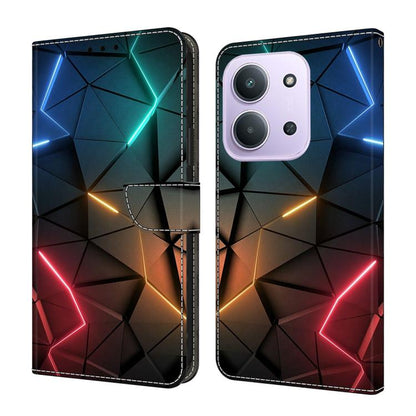 Crystal-Like Painted Vegan Leather Phone Case, For Redmi 15 5G / 4G EU 171mm, For Redmi 15C 5G / 4G Global 171mm, For Redmi Note 14 4G 164.84mm, For Redmi Note 14 Pro+ 5G / Poco X7 5G
