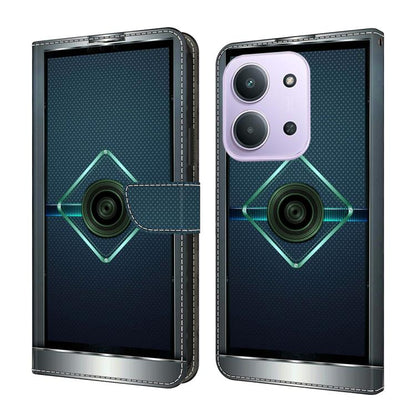 Crystal-Like Painted Vegan Leather Phone Case, For Redmi 15 5G / 4G EU 171mm, For Redmi 15C 5G / 4G Global 171mm, For Redmi Note 14 4G 164.84mm, For Redmi Note 14 Pro+ 5G / Poco X7 5G