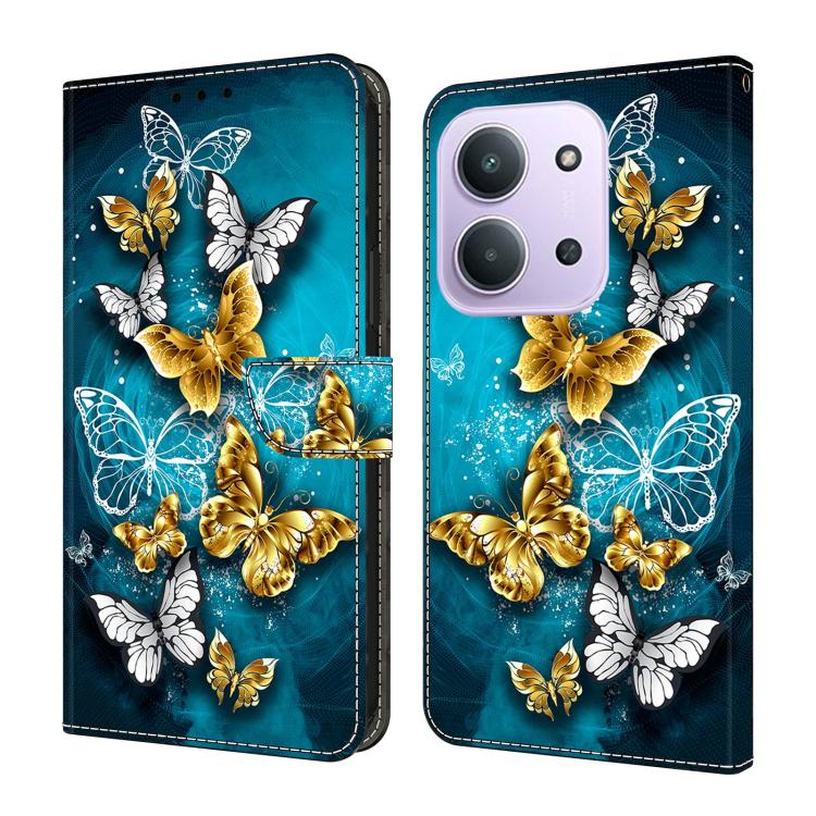 Crystal-Like Painted Vegan Leather Phone Case, For Redmi 15 5G / 4G EU 171mm, For Redmi 15C 5G / 4G Global 171mm, For Redmi Note 14 4G 164.84mm, For Redmi Note 14 Pro+ 5G / Poco X7 5G