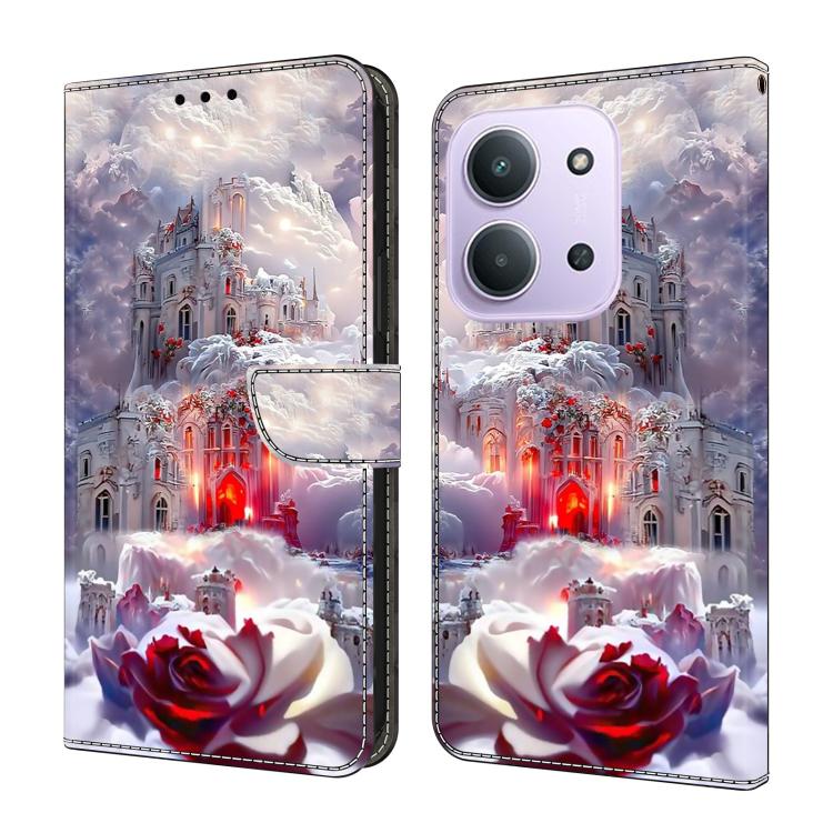 Crystal-Like Painted Vegan Leather Phone Case, For Redmi 15 5G / 4G EU 171mm, For Redmi 15C 5G / 4G Global 171mm, For Redmi Note 14 4G 164.84mm, For Redmi Note 14 Pro+ 5G / Poco X7 5G