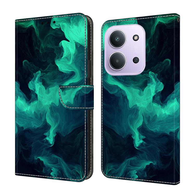Crystal-Like Painted Vegan Leather Phone Case, For Redmi 15 5G / 4G EU 171mm, For Redmi 15C 5G / 4G Global 171mm, For Redmi Note 14 4G 164.84mm, For Redmi Note 14 Pro+ 5G / Poco X7 5G