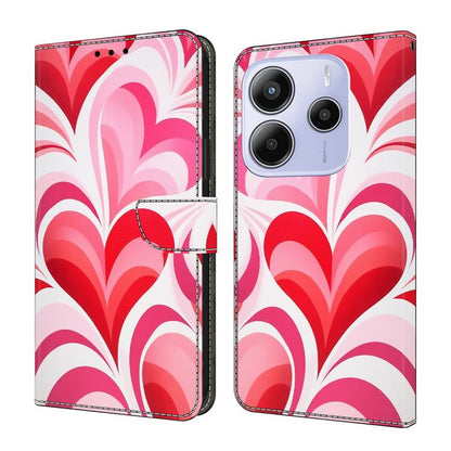 Crystal-Like Painted Vegan Leather Phone Case, For Redmi 15 5G / 4G EU 171mm, For Redmi 15C 5G / 4G Global 171mm, For Redmi Note 14 4G 164.84mm, For Redmi Note 14 Pro+ 5G / Poco X7 5G