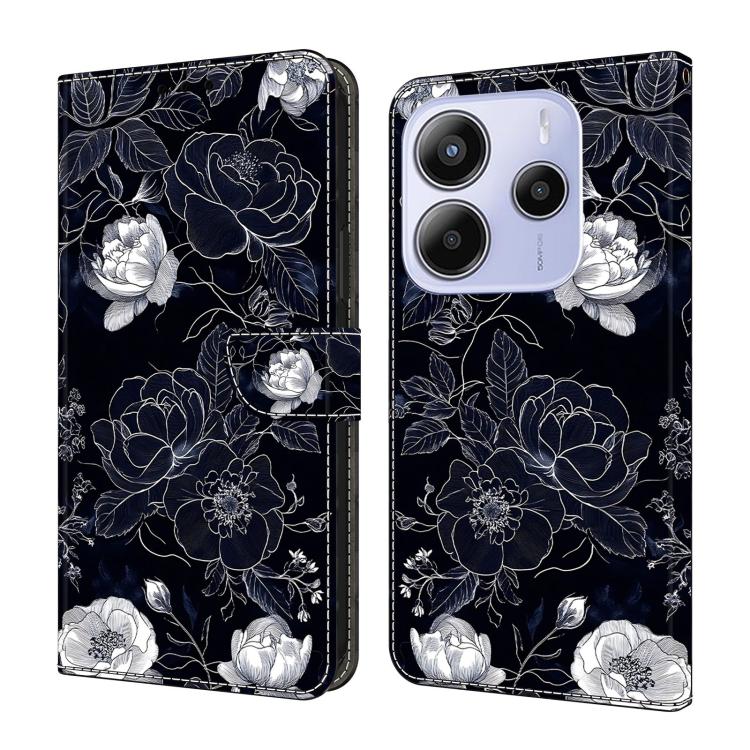 Crystal-Like Painted Vegan Leather Phone Case, For Redmi 15 5G / 4G EU 171mm, For Redmi 15C 5G / 4G Global 171mm, For Redmi Note 14 4G 164.84mm, For Redmi Note 14 Pro+ 5G / Poco X7 5G