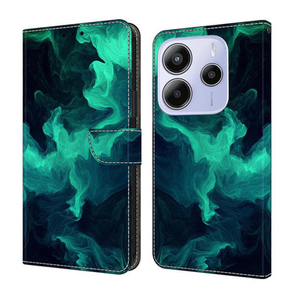 Crystal-Like Painted Vegan Leather Phone Case, For Redmi 15 5G / 4G EU 171mm, For Redmi 15C 5G / 4G Global 171mm, For Redmi Note 14 4G 164.84mm, For Redmi Note 14 Pro+ 5G / Poco X7 5G