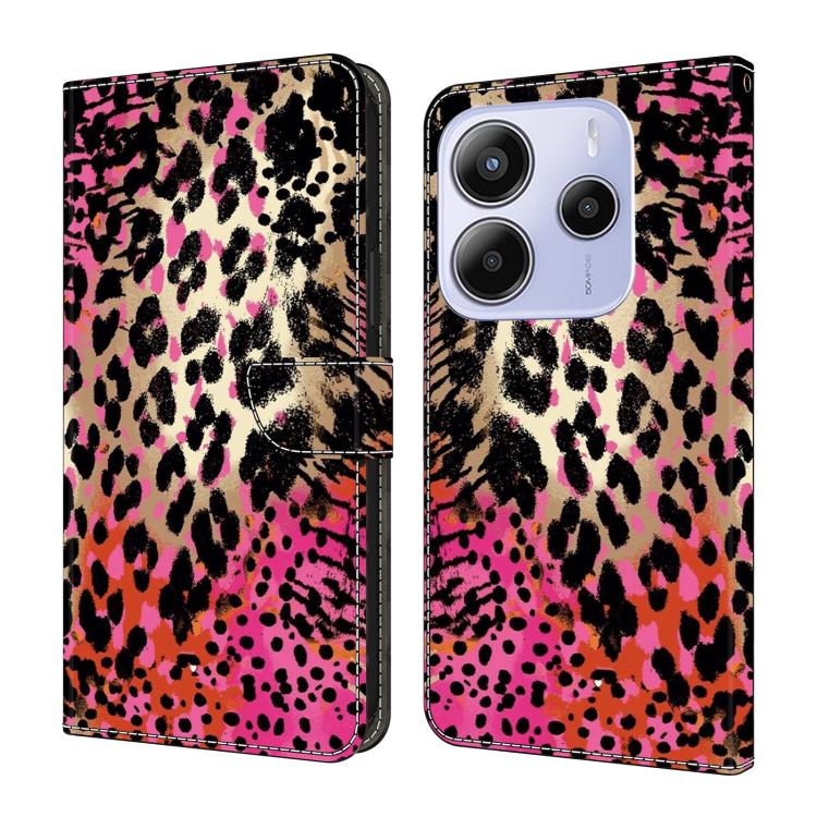 Crystal-Like Painted Vegan Leather Phone Case, For Redmi Note 14 Pro 4G, For Redmi Note 14 4G 163.25mm, For Redmi Note 14 5G, For Redmi Note 14 Pro 5G