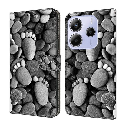 Crystal-Like Painted Vegan Leather Phone Case, For Redmi Note 14 Pro 4G, For Redmi Note 14 4G 163.25mm, For Redmi Note 14 5G, For Redmi Note 14 Pro 5G