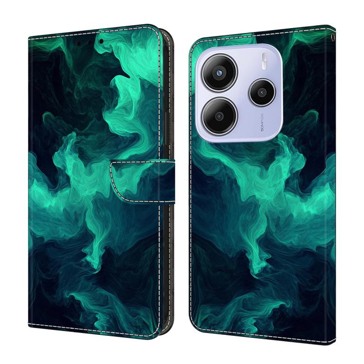 Crystal-Like Painted Vegan Leather Phone Case, For Redmi Note 14 Pro 4G, For Redmi Note 14 4G 163.25mm, For Redmi Note 14 5G, For Redmi Note 14 Pro 5G