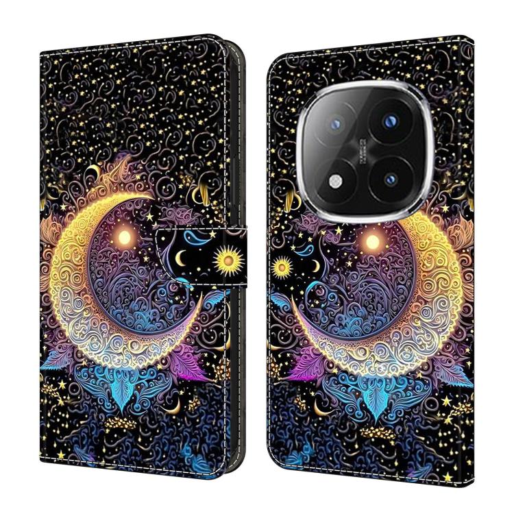 Crystal-Like Painted Vegan Leather Phone Case, For Redmi Note 14 Pro+ 5G / Poco X7 5G, For Redmi Note 14 Pro 4G, For Redmi Note 14 4G 163.25mm, For Redmi Note 14 5G