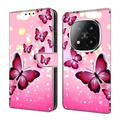 Crystal-Like Painted Vegan Leather Phone Case, For Redmi Note 14 Pro+ 5G / Poco X7 5G, For Redmi Note 14 Pro 4G, For Redmi Note 14 4G 163.25mm, For Redmi Note 14 5G