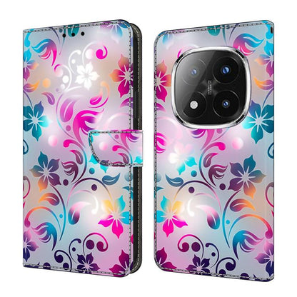 Crystal-Like Painted Vegan Leather Phone Case, For Redmi Note 14 Pro+ 5G / Poco X7 5G, For Redmi Note 14 Pro 4G, For Redmi Note 14 4G 163.25mm, For Redmi Note 14 5G