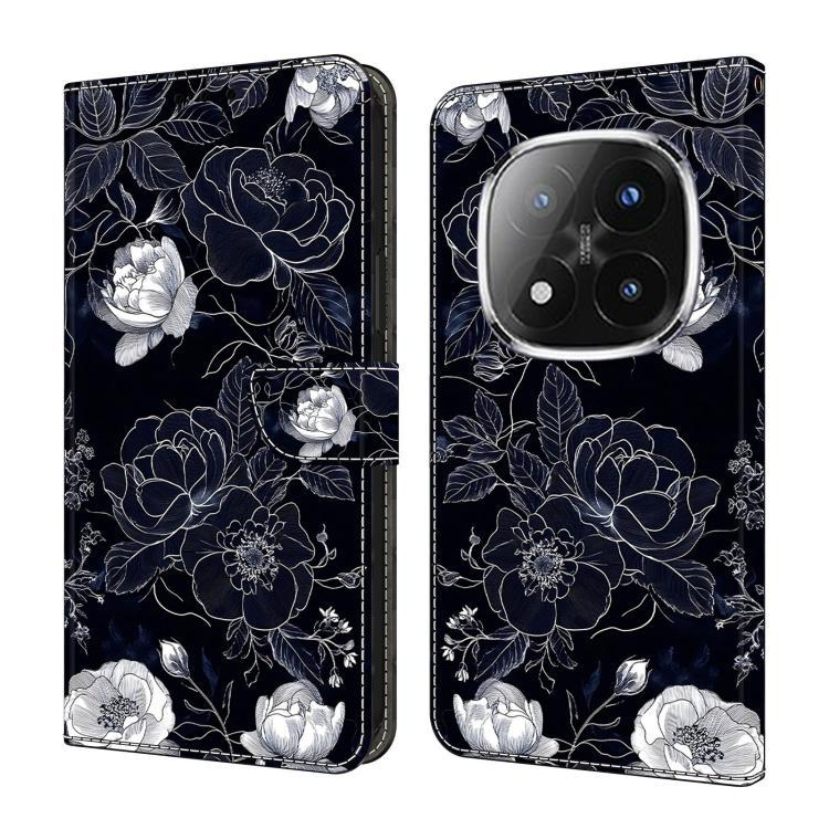 Crystal-Like Painted Vegan Leather Phone Case, For Redmi Note 14 Pro+ 5G / Poco X7 5G, For Redmi Note 14 Pro 4G, For Redmi Note 14 4G 163.25mm, For Redmi Note 14 5G