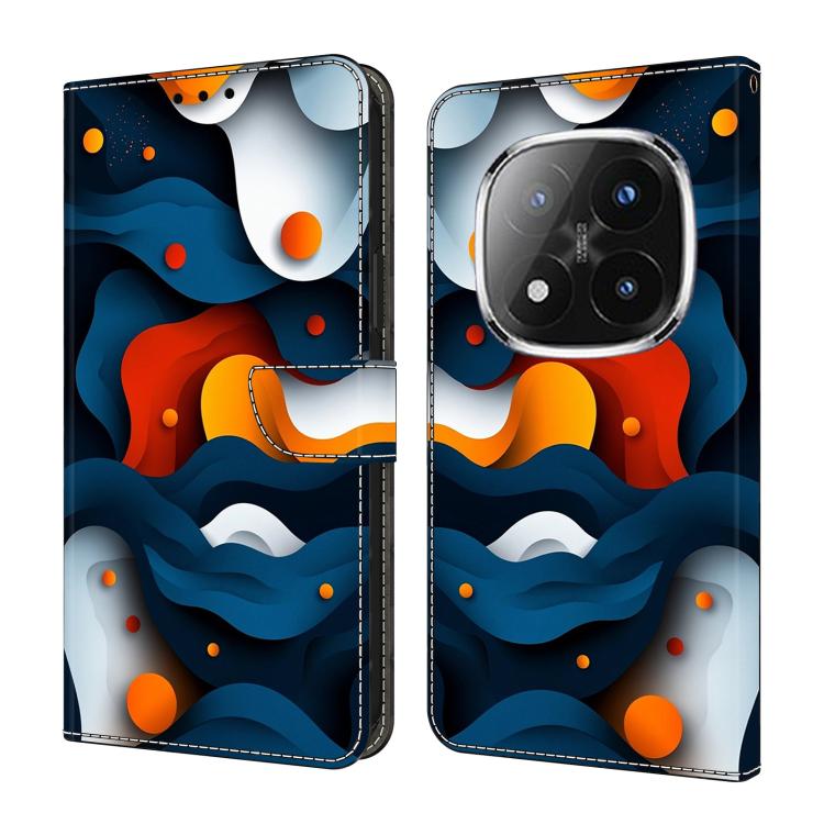 Crystal-Like Painted Vegan Leather Phone Case, For Redmi Note 14 Pro+ 5G / Poco X7 5G, For Redmi Note 14 Pro 4G, For Redmi Note 14 4G 163.25mm, For Redmi Note 14 5G