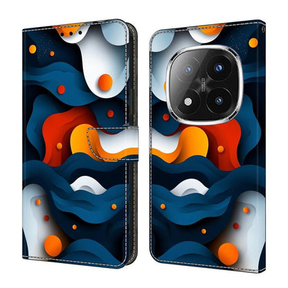 Crystal-Like Painted Vegan Leather Phone Case, For Redmi Note 14 Pro+ 5G / Poco X7 5G, For Redmi Note 14 Pro 4G, For Redmi Note 14 4G 163.25mm, For Redmi Note 14 5G