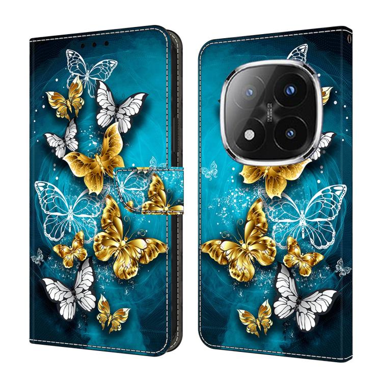Crystal-Like Painted Vegan Leather Phone Case, For Redmi Note 14 Pro+ 5G / Poco X7 5G, For Redmi Note 14 Pro 4G, For Redmi Note 14 4G 163.25mm, For Redmi Note 14 5G