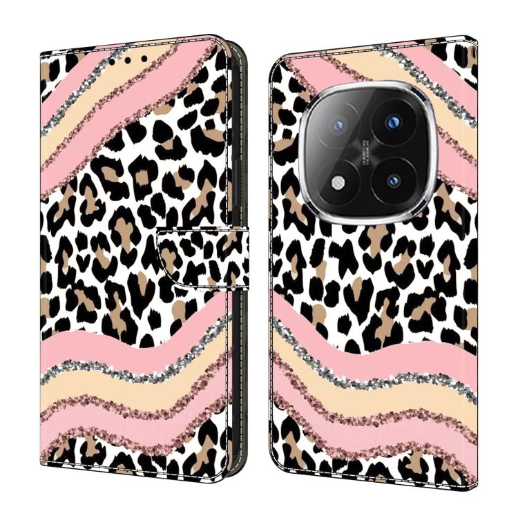 Crystal-Like Painted Vegan Leather Phone Case, For Redmi Note 14 Pro+ 5G / Poco X7 5G, For Redmi Note 14 Pro 4G, For Redmi Note 14 4G 163.25mm, For Redmi Note 14 5G