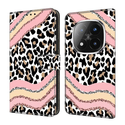 Crystal-Like Painted Vegan Leather Phone Case, For Redmi Note 14 Pro+ 5G / Poco X7 5G, For Redmi Note 14 Pro 4G, For Redmi Note 14 4G 163.25mm, For Redmi Note 14 5G