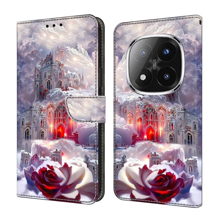 Crystal-Like Painted Vegan Leather Phone Case, For Redmi Note 14 Pro+ 5G / Poco X7 5G, For Redmi Note 14 Pro 4G, For Redmi Note 14 4G 163.25mm, For Redmi Note 14 5G