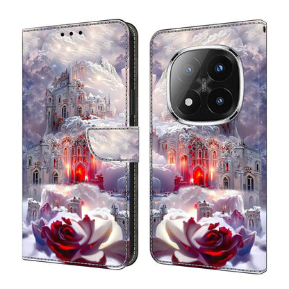 Crystal-Like Painted Vegan Leather Phone Case, For Redmi Note 14 Pro+ 5G / Poco X7 5G, For Redmi Note 14 Pro 4G, For Redmi Note 14 4G 163.25mm, For Redmi Note 14 5G