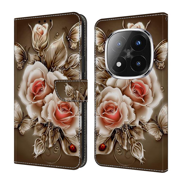 Crystal-Like Painted Vegan Leather Phone Case, For Redmi Note 14 Pro+ 5G / Poco X7 5G, For Redmi Note 14 Pro 4G, For Redmi Note 14 4G 163.25mm, For Redmi Note 14 5G