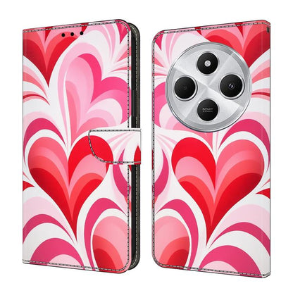 Crystal-Like Painted Vegan Leather Phone Case, For Redmi 14C 4G, For Redmi 13C 4G / 5G, For Redmi K70E / Poco X6 Pro