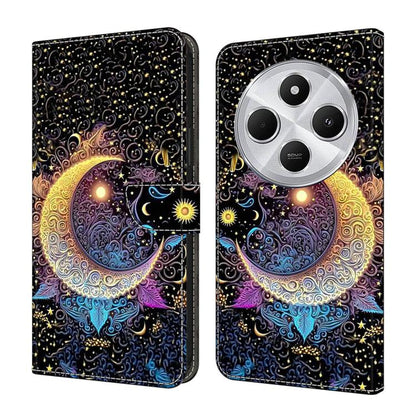Crystal-Like Painted Vegan Leather Phone Case, For Redmi 14C 4G, For Redmi 13C 4G / 5G, For Redmi K70E / Poco X6 Pro