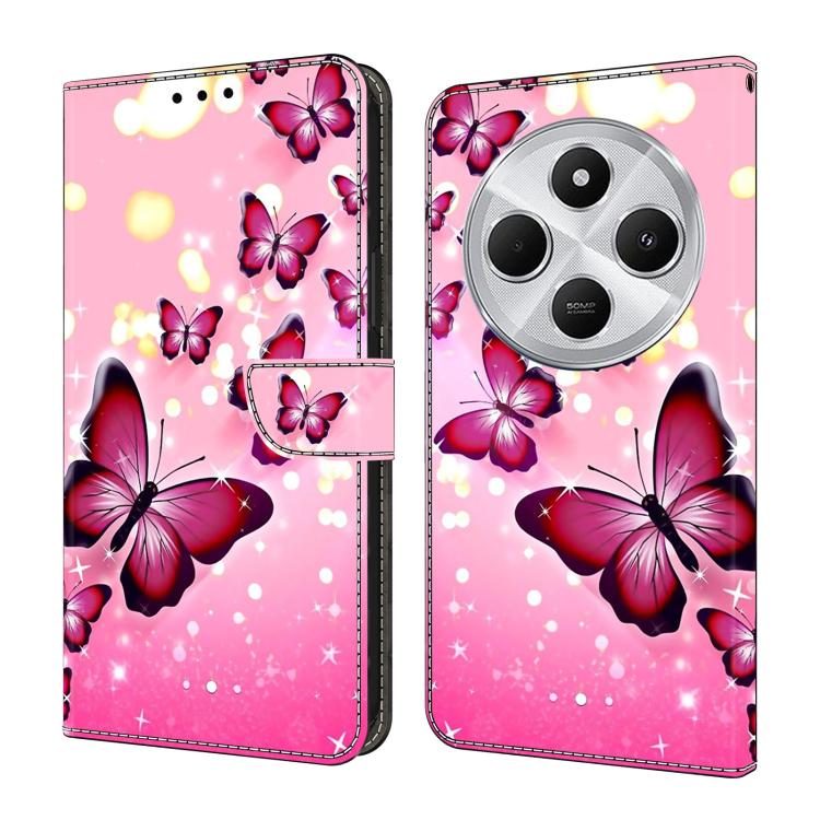 Crystal-Like Painted Vegan Leather Phone Case, For Redmi 14C 4G, For Redmi 13C 4G / 5G, For Redmi K70E / Poco X6 Pro