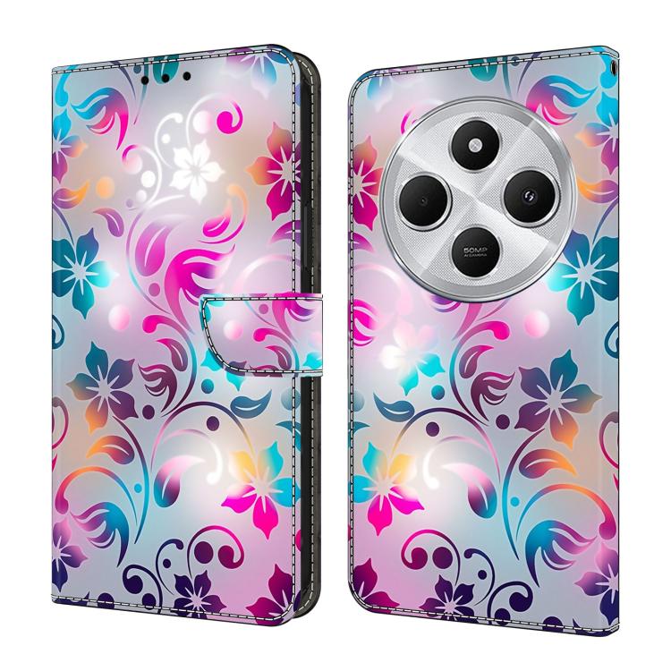 Crystal-Like Painted Vegan Leather Phone Case, For Redmi 14C 4G, For Redmi 13C 4G / 5G, For Redmi K70E / Poco X6 Pro