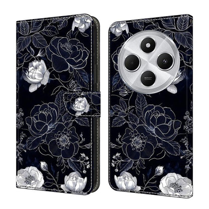 Crystal-Like Painted Vegan Leather Phone Case, For Redmi 14C 4G, For Redmi 13C 4G / 5G, For Redmi K70E / Poco X6 Pro