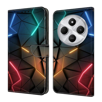 Crystal-Like Painted Vegan Leather Phone Case, For Redmi 14C 4G, For Redmi 13C 4G / 5G, For Redmi K70E / Poco X6 Pro