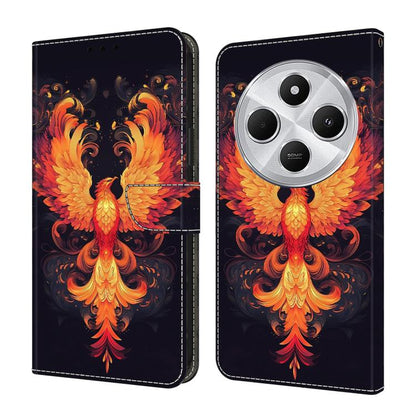 Crystal-Like Painted Vegan Leather Phone Case, For Redmi 14C 4G, For Redmi 13C 4G / 5G, For Redmi K70E / Poco X6 Pro