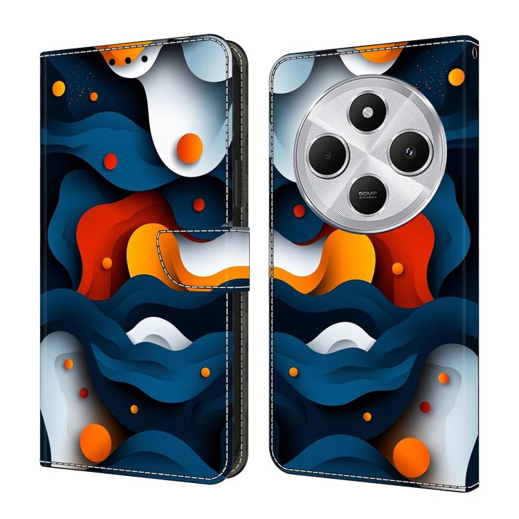 Crystal-Like Painted Vegan Leather Phone Case, For Redmi 14C 4G, For Redmi 13C 4G / 5G, For Redmi K70E / Poco X6 Pro