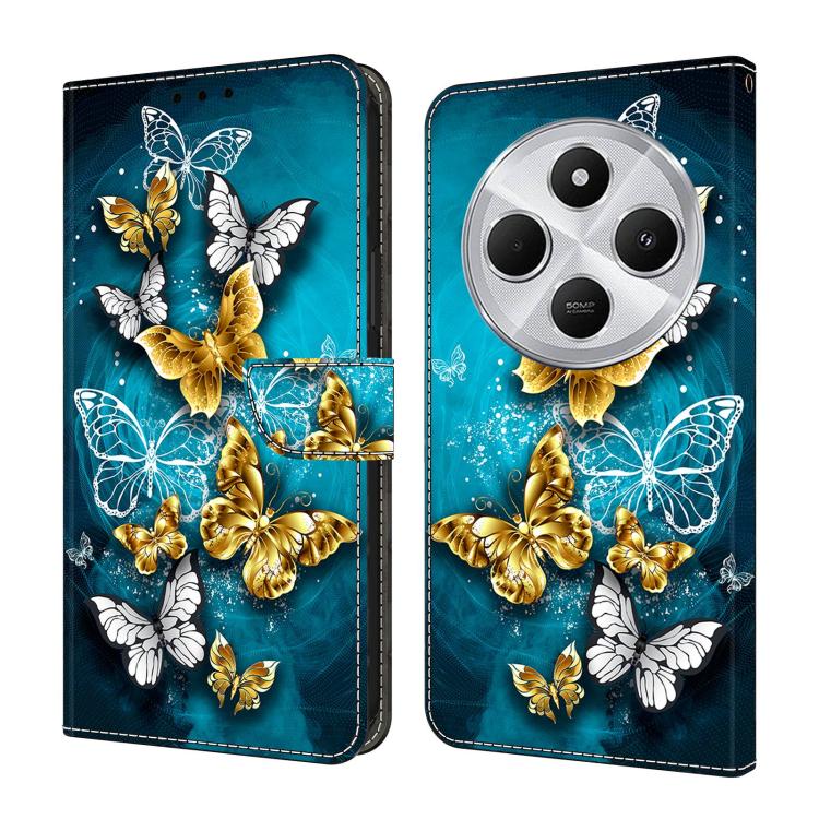 Crystal-Like Painted Vegan Leather Phone Case, For Redmi 14C 4G, For Redmi 13C 4G / 5G, For Redmi K70E / Poco X6 Pro