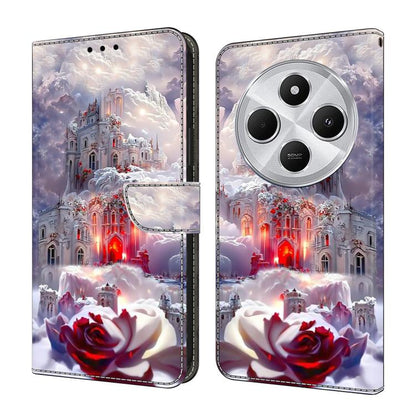 Crystal-Like Painted Vegan Leather Phone Case, For Redmi 14C 4G, For Redmi 13C 4G / 5G, For Redmi K70E / Poco X6 Pro