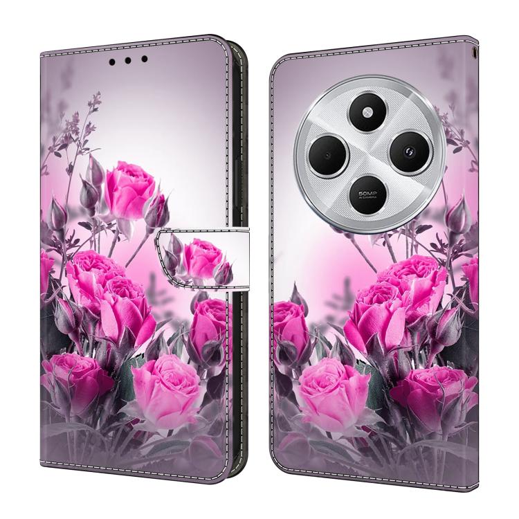 Crystal-Like Painted Vegan Leather Phone Case, For Redmi 14C 4G, For Redmi 13C 4G / 5G, For Redmi K70E / Poco X6 Pro